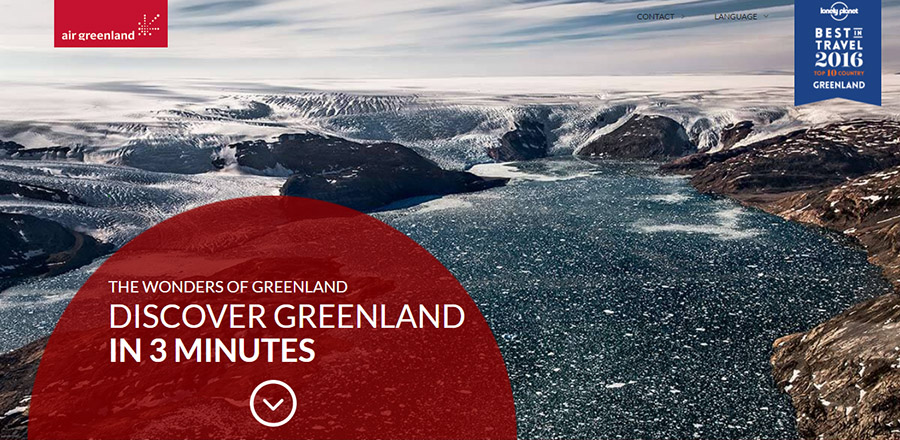 One Page Website on WordPress Greenland